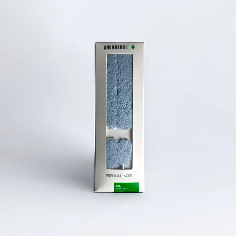 TERRY FLUFFY SNEAKER LACES 120CM - COOL AQUA