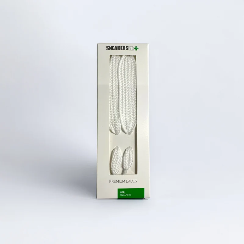 EXTRA WIDE FAT SNEAKER LACES 120CM - WHITE