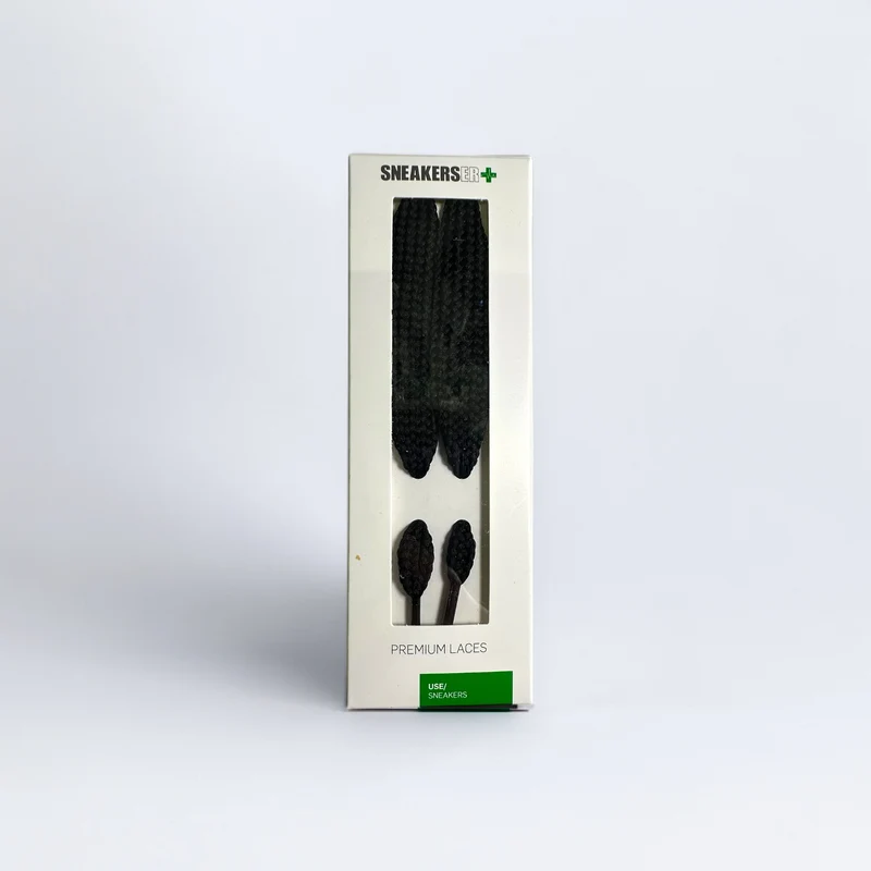 EXTRA WIDE FAT SNEAKER LACES 120CM - BLACK