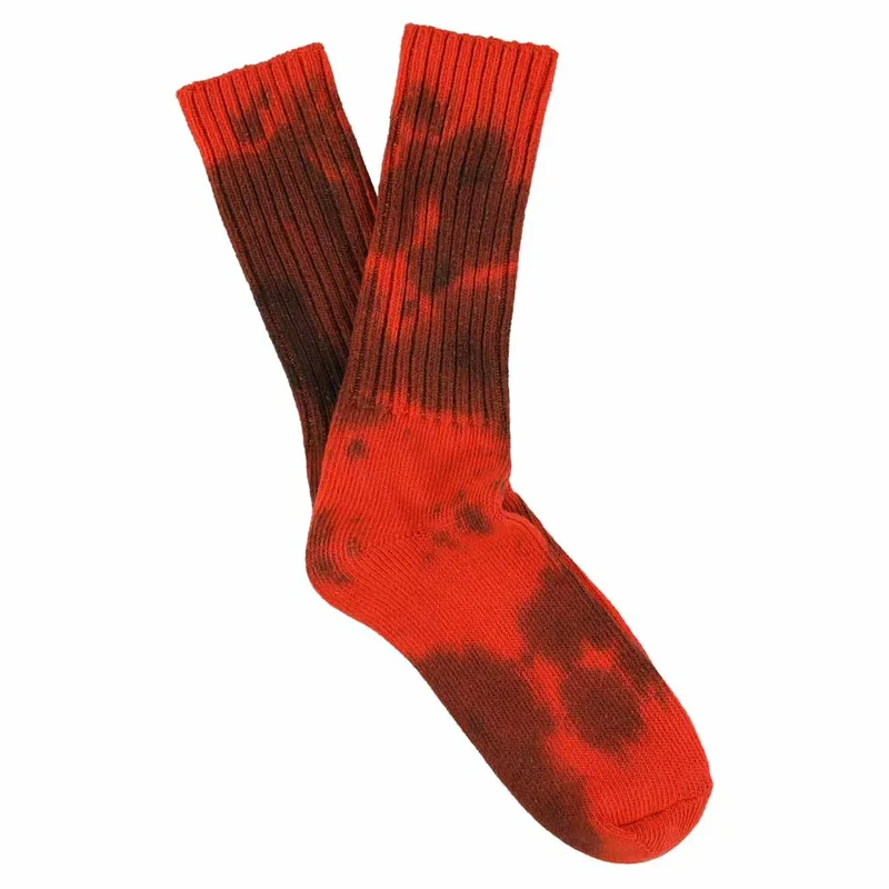 Escuyer Tie Dye Socks 39-45 - Orange / Black