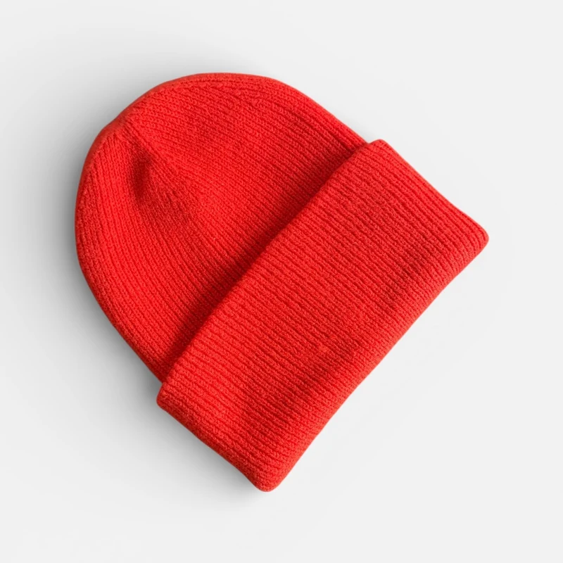 PREMIUM BLANKS - Deep Cuff Beanie Hat - Orange