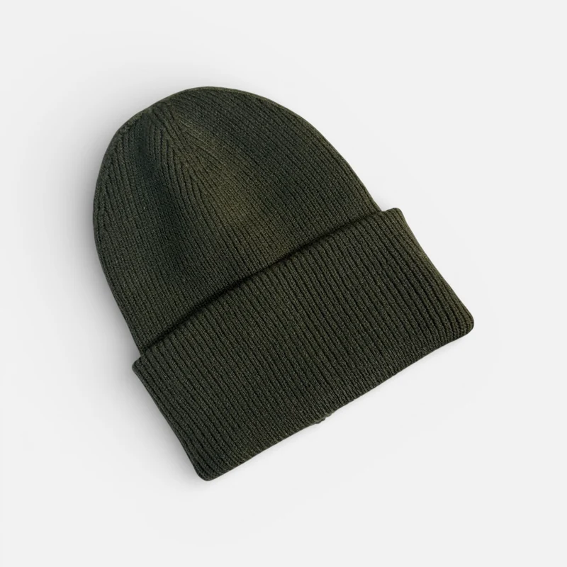 PREMIUM BLANKS - Deep Cuff Beanie Hat - Olive
