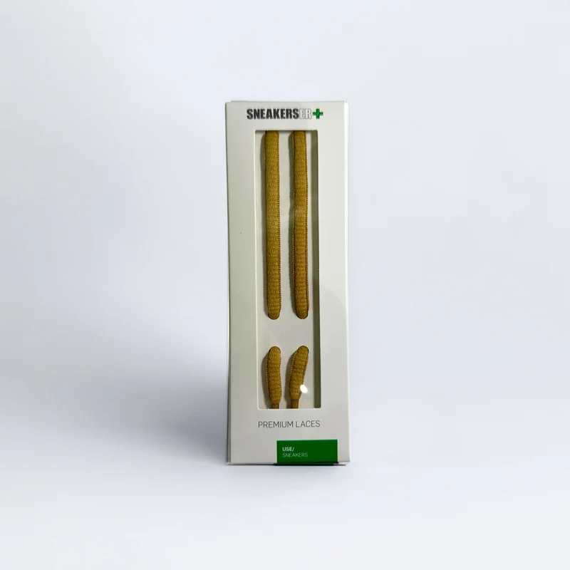 OVAL DESIGNER SNEAKER LACES 120CM - MUSTARD