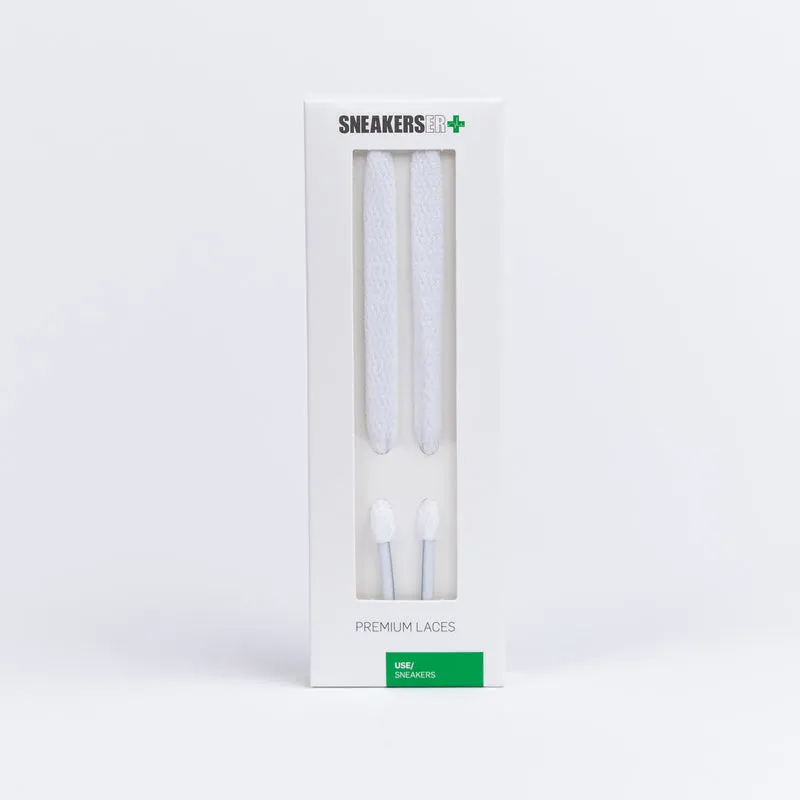 FLAT SNEAKER LACES 120CM - WHITE