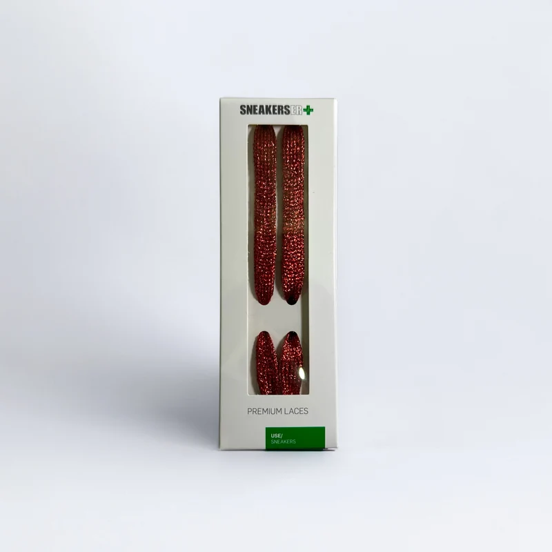 GLITTER LACES 100CM - RED