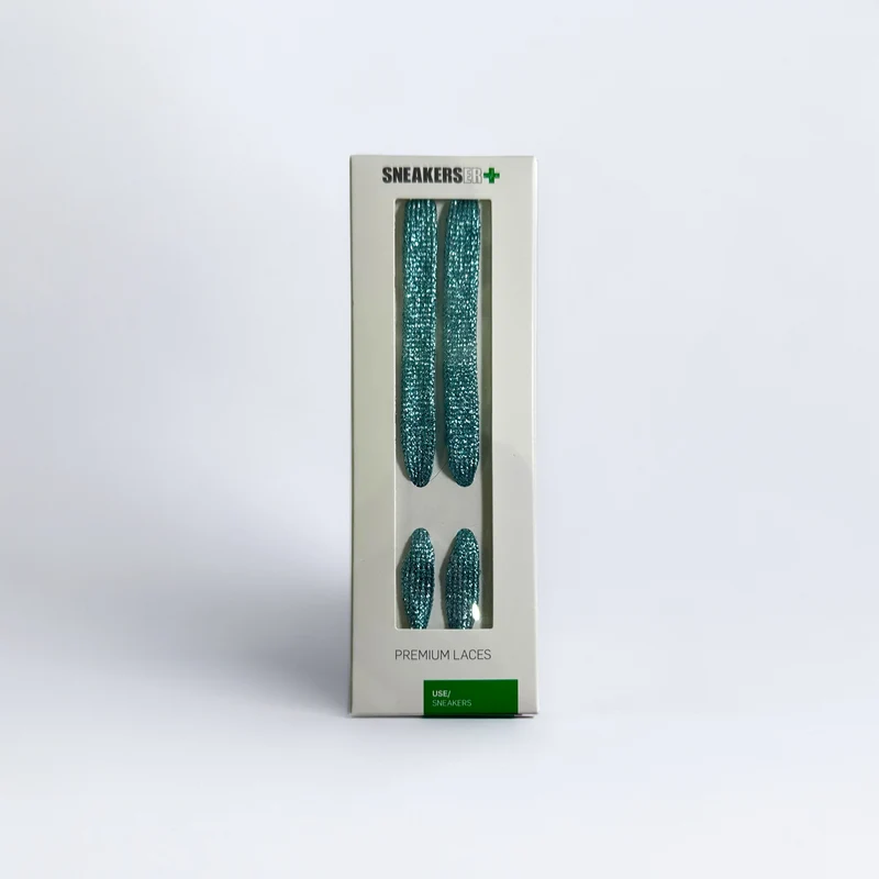 GLITTER LACES 100CM - LIGHT BLUE
