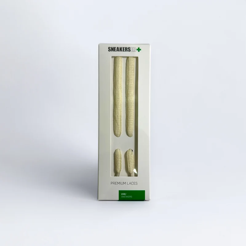 OVAL DESIGNER SNEAKER LACES 120CM - SAIL
