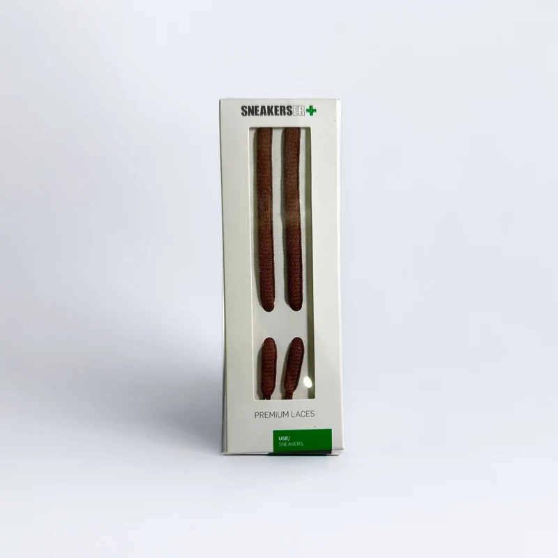 OVAL DESIGNER SNEAKER LACES 120CM - BROWN