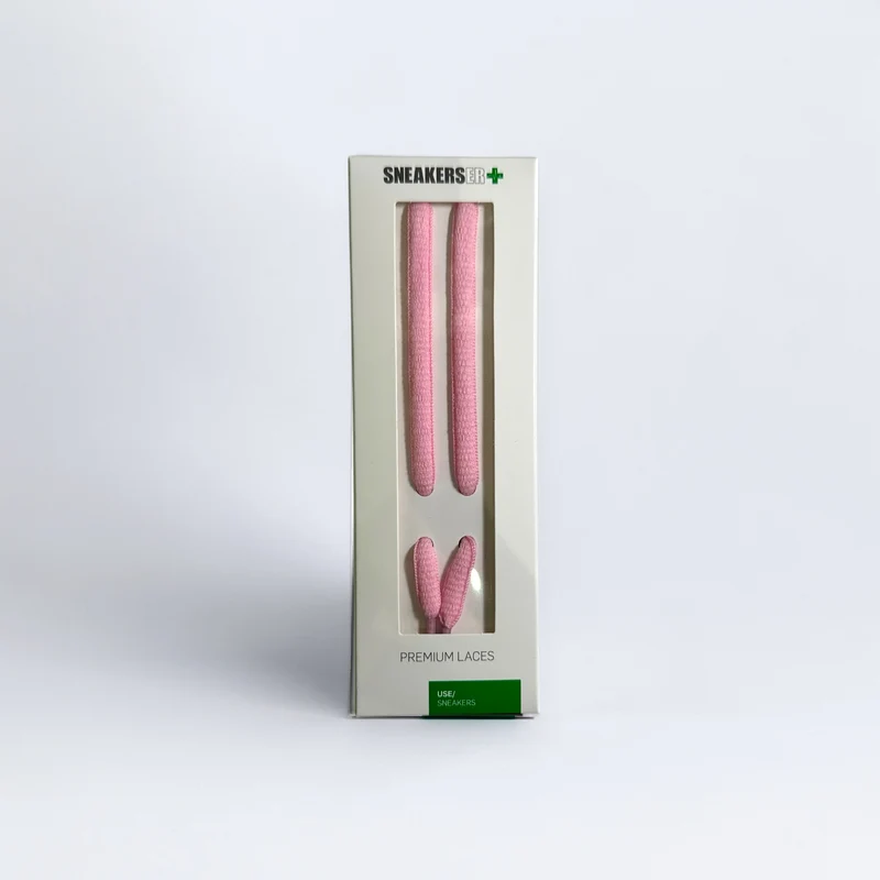 OVAL DESIGNER SNEAKER LACES 120CM - BABY PINK