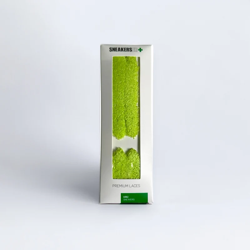 TERRY FLUFFY SNEAKER LACES 120CM - SLIME GREEN