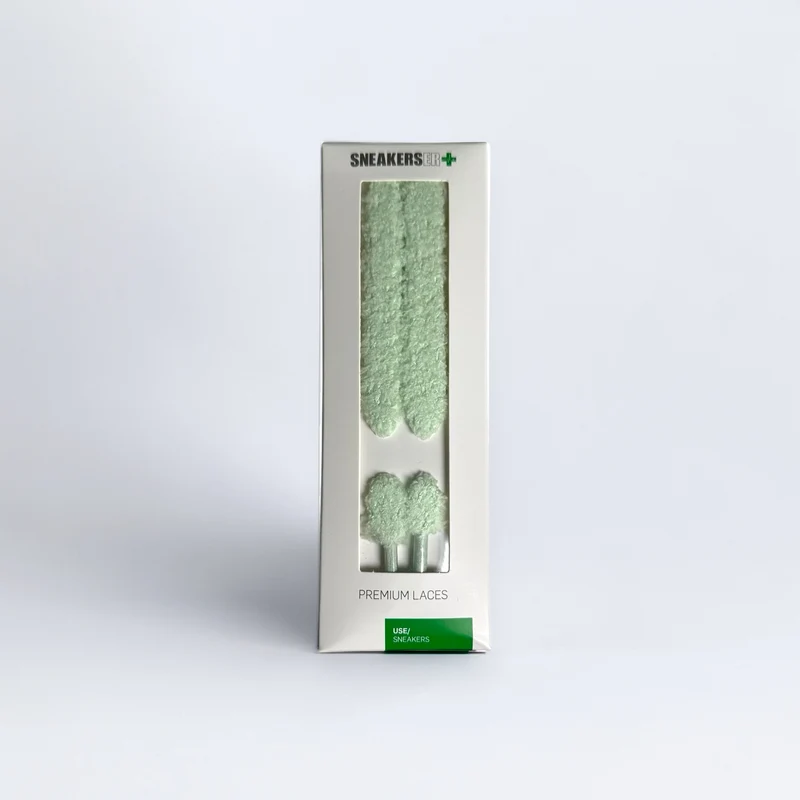TERRY FLUFFY SNEAKER LACES 120CM - MINT GREEN