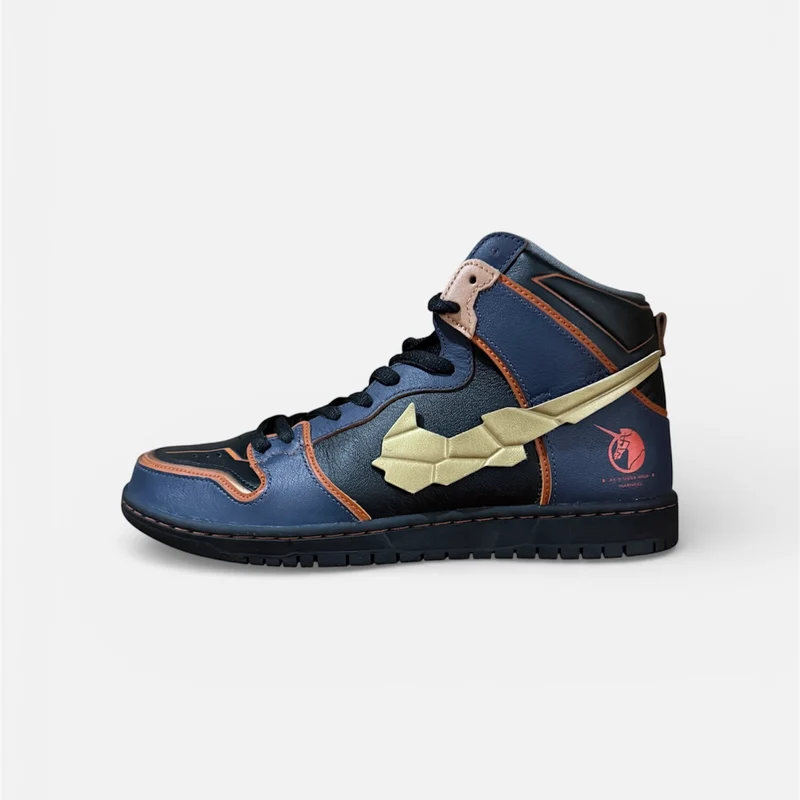 NIKE SB DUNK HIGH | GUNDAM | Navy/Black/Gold | Code: DH7717-400 | Year: 2021 - UK 10
