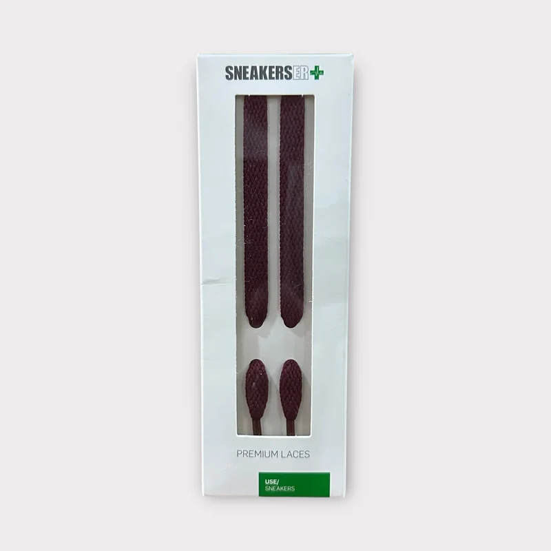FLAT SNEAKER LACES 120CM - BURGUNDY