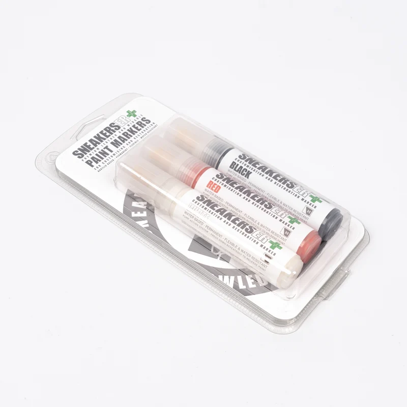 3 PACK: CUSTOM PAINT MARKER PEN: WHITE, RED & BLACK