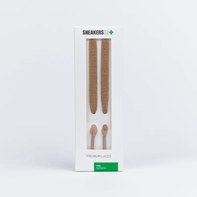 FLAT SNEAKER LACES 120CM - BEIGE