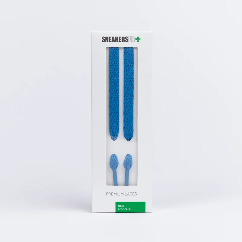 FLAT SNEAKER LACES 120CM - LIGHT BLUE