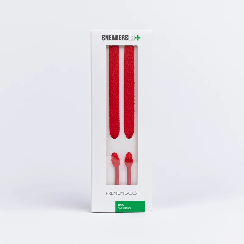 FLAT SNEAKER LACES 120CM - RED