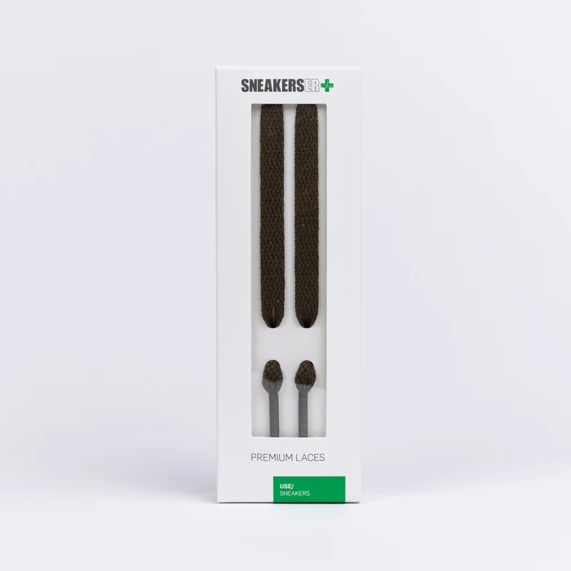 FLAT SNEAKER LACES 120CM - MILITARY GREEN