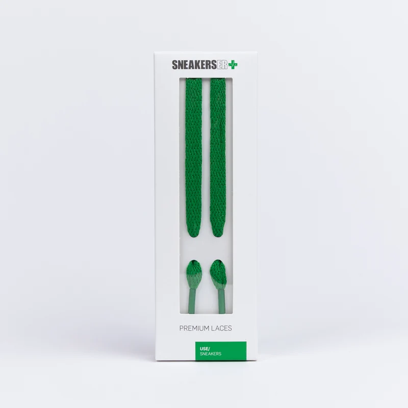 FLAT SNEAKER LACES 120CM - GREEN