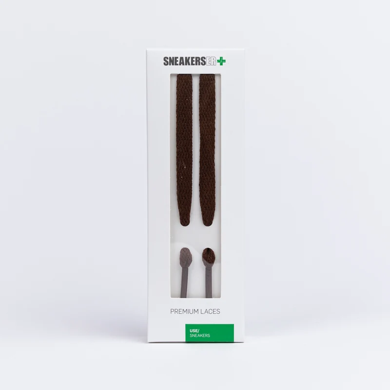 FLAT SNEAKER LACES 120CM - BROWN
