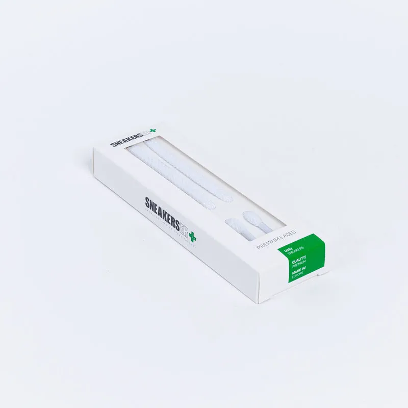 BOSTON FLAT SNEAKER LACES 120CM X 8mm WHITE
