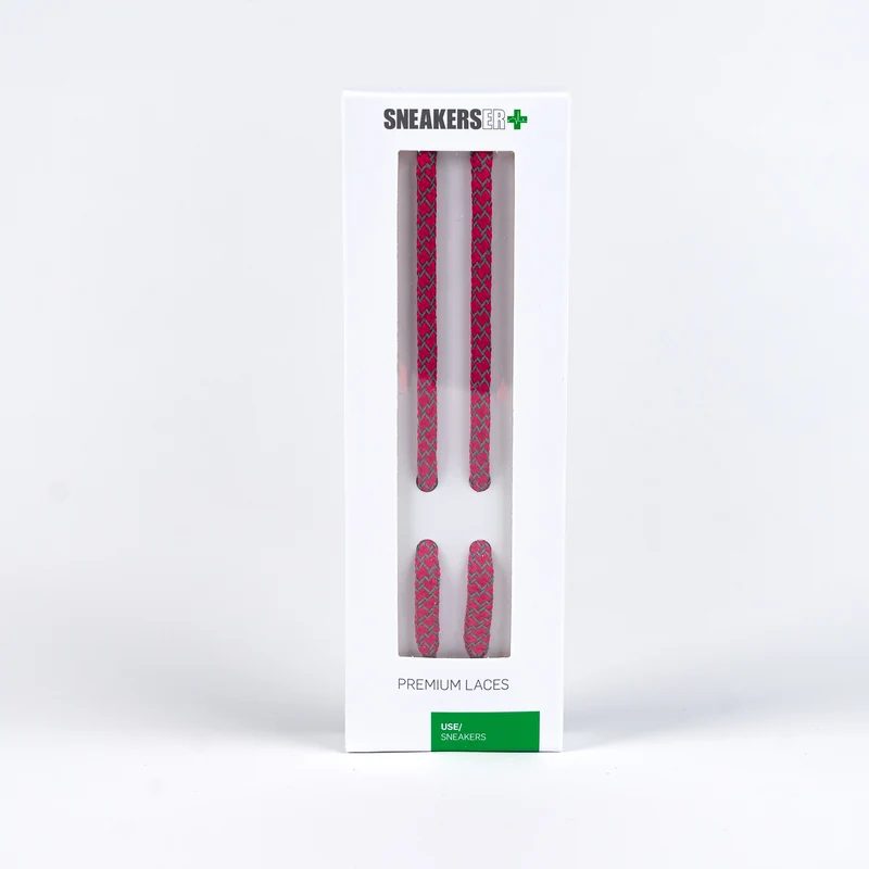 ROUND REFLECTIVE LACES 120cm - PINK
