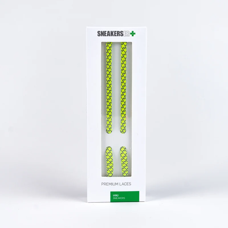 ROUND REFLECTIVE LACES 120cm - NEON YELLOW