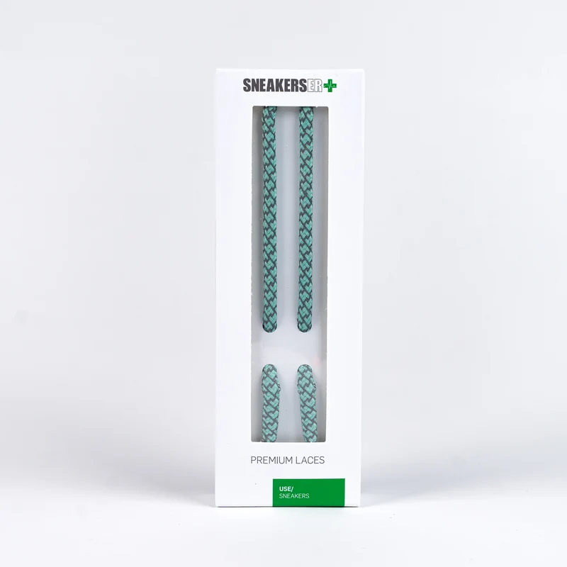 ROUND REFLECTIVE LACES 120cm - MINT
